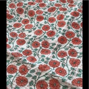 Kantha floral quilt
